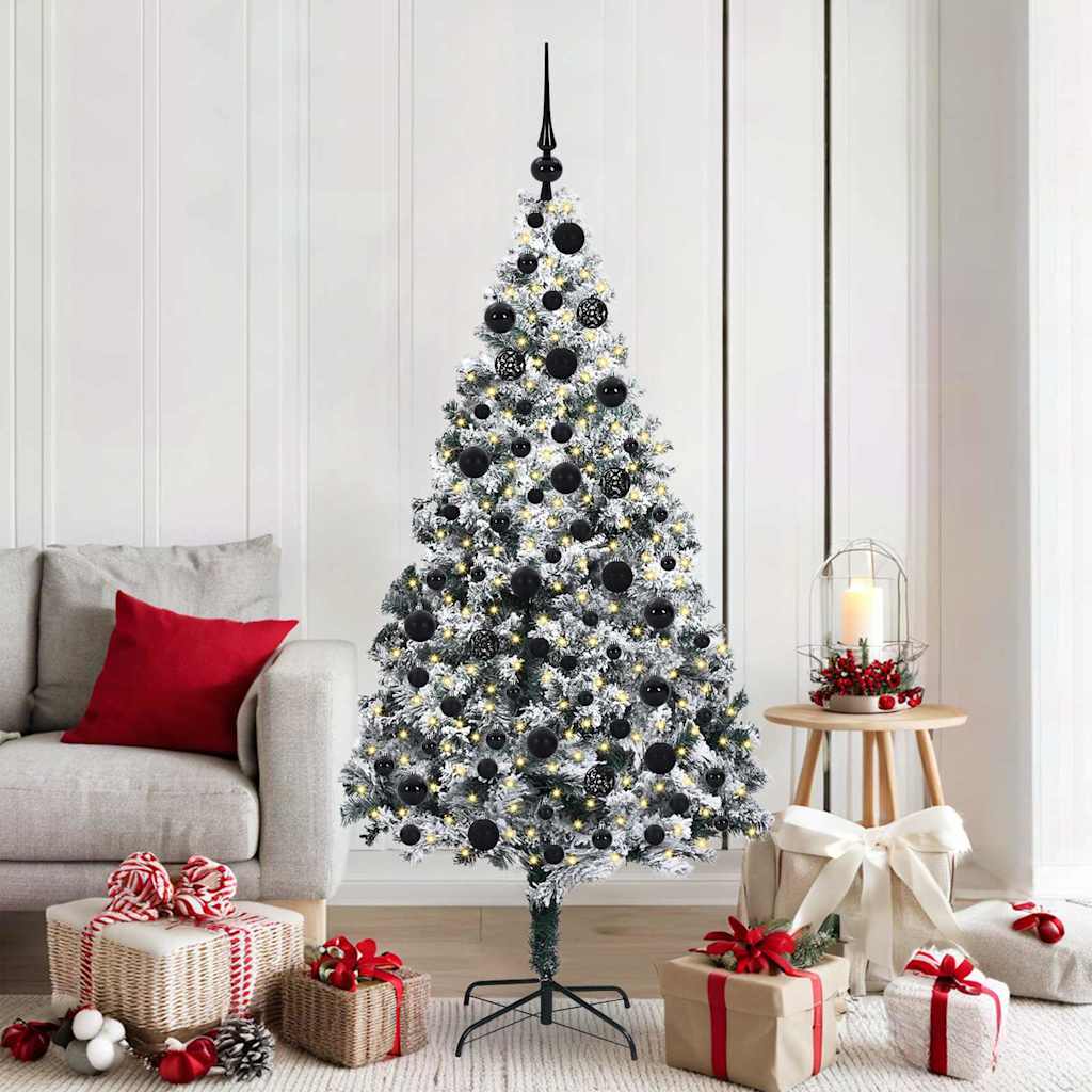Kunstkerstboom met 300 LED Wit 180 cm PVC en Staal en Kunststof is nu te koop bij PeponiXL, paradijselijk wonen!