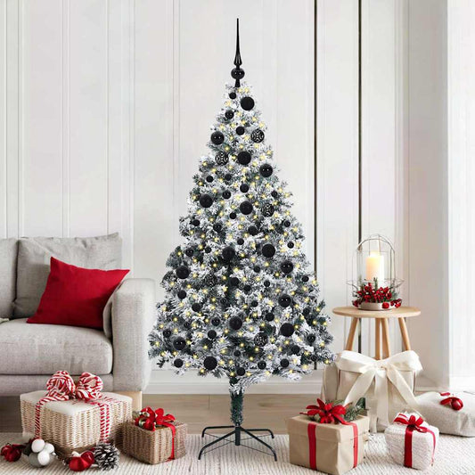 Kunstkerstboom met 300 LED Wit 180 cm PVC en Staal en Kunststof is nu te koop bij PeponiXL, paradijselijk wonen!