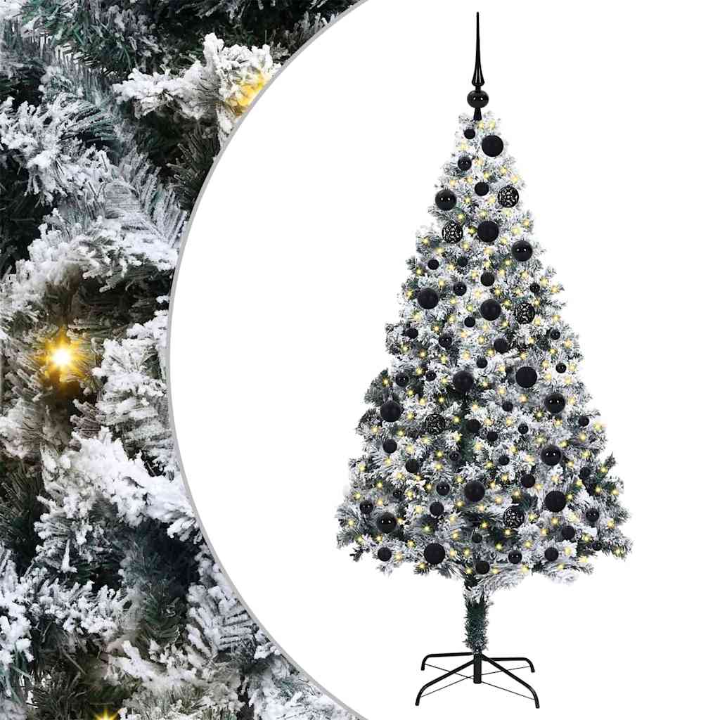 Kunstkerstboom met 300 LED Wit 180 cm PVC en Staal en Kunststof is nu te koop bij PeponiXL, paradijselijk wonen!