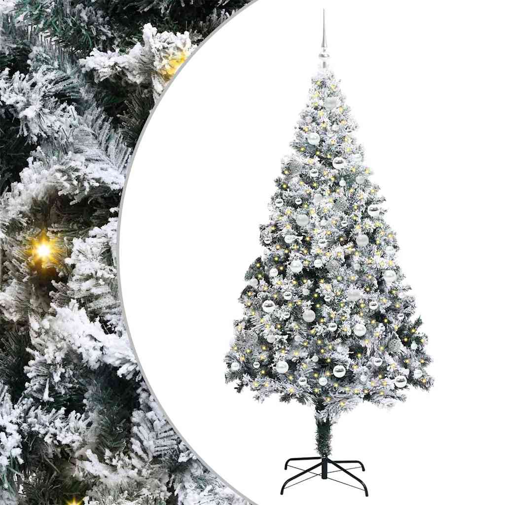 Kunstkerstboom met 300 LED Wit 210 cm PVC en Staal en Kunststof is nu te koop bij PeponiXL, paradijselijk wonen!