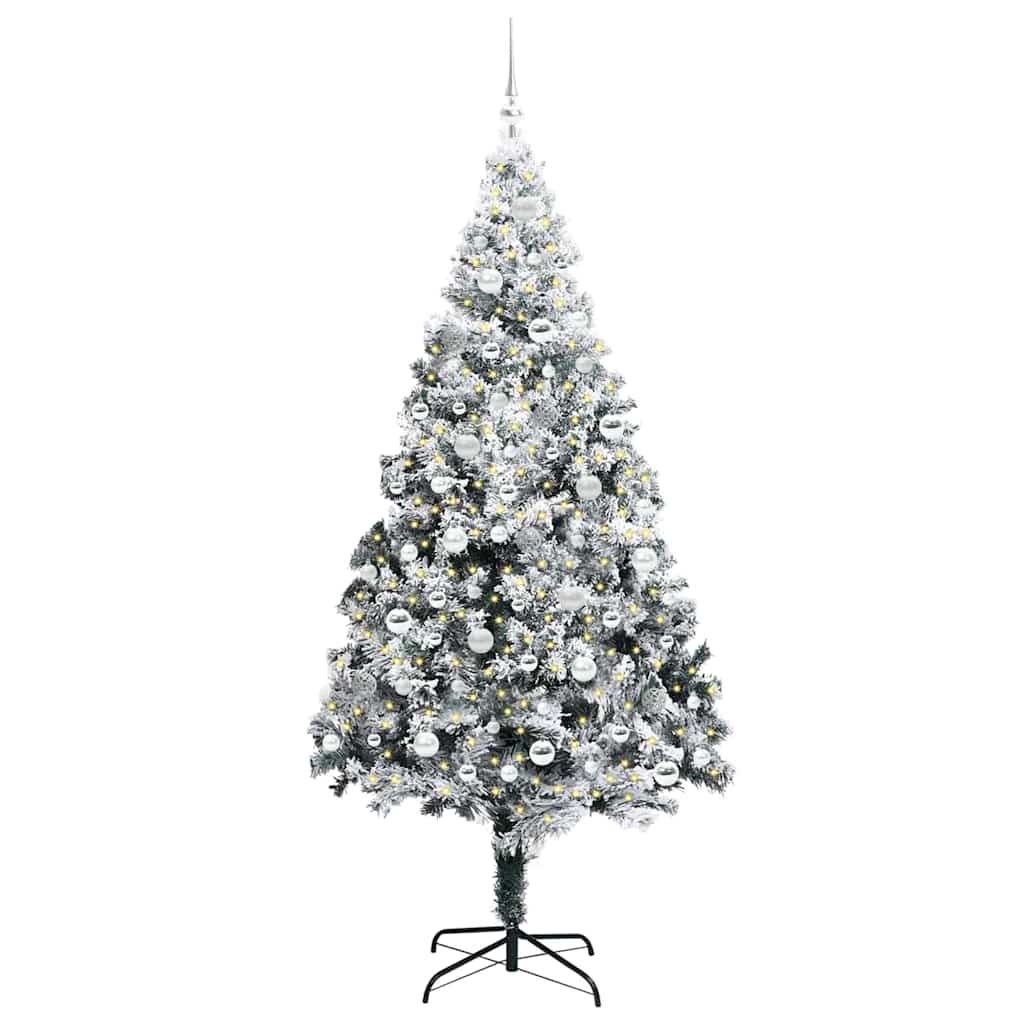 Kunstkerstboom met 300 LED Wit 210 cm PVC en Staal en Kunststof is nu te koop bij PeponiXL, paradijselijk wonen!