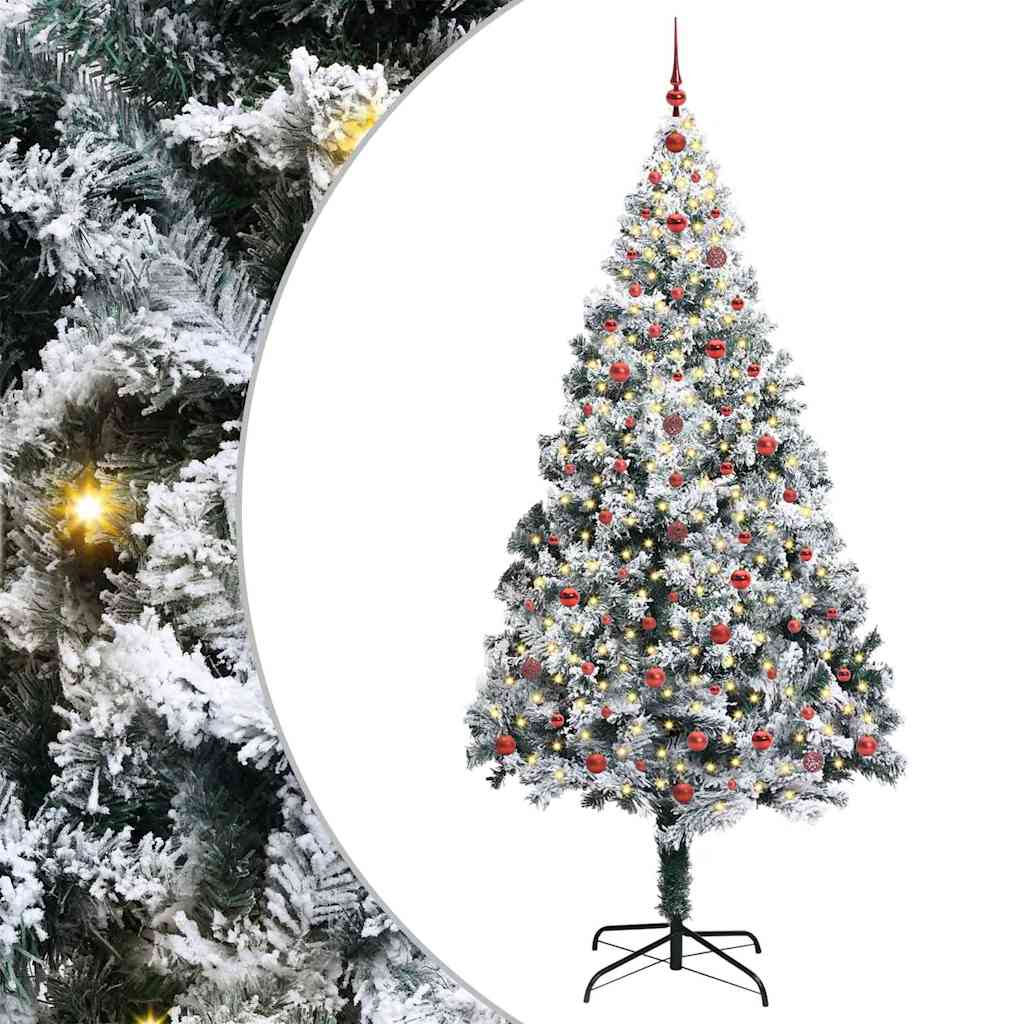 Kunstkerstboom met 300 LED Wit 240 cm PVC en Staal en Kunststof is nu te koop bij PeponiXL, paradijselijk wonen!