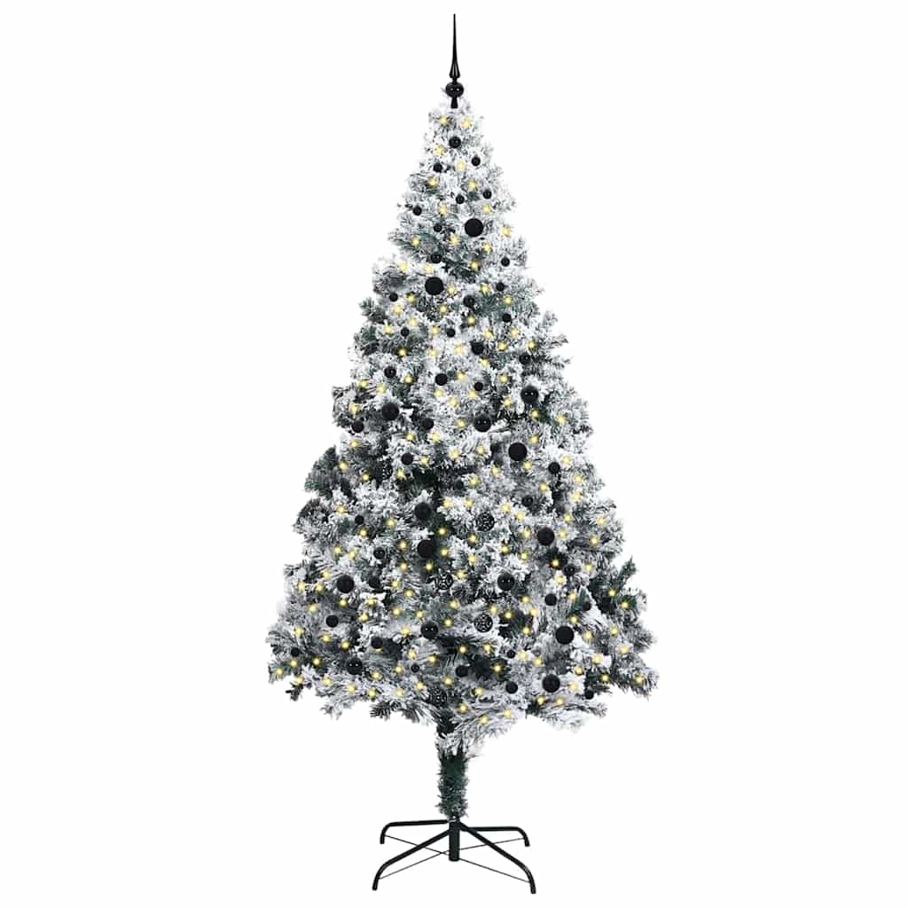 Kunstkerstboom met 300 LED Wit 240 cm PVC en Staal en Kunststof is nu te koop bij PeponiXL, paradijselijk wonen!