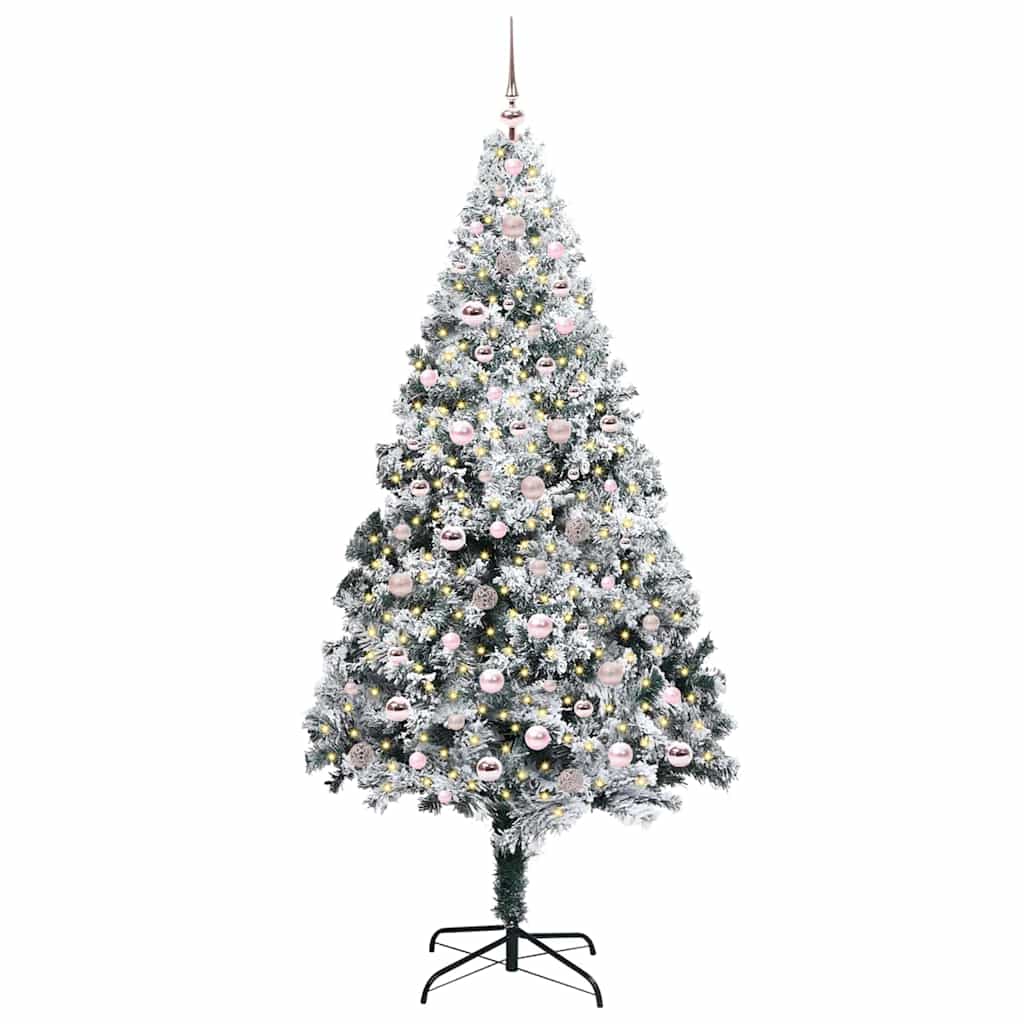 Kunstkerstboom met 300 LED Wit 240 cm PVC en Staal en Kunststof is nu te koop bij PeponiXL, paradijselijk wonen!