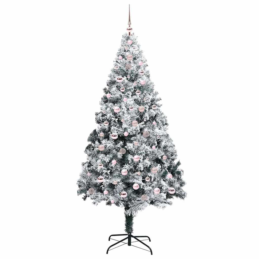 Kunstkerstboom met 300 LED Wit 240 cm PVC en Staal en Kunststof is nu te koop bij PeponiXL, paradijselijk wonen!