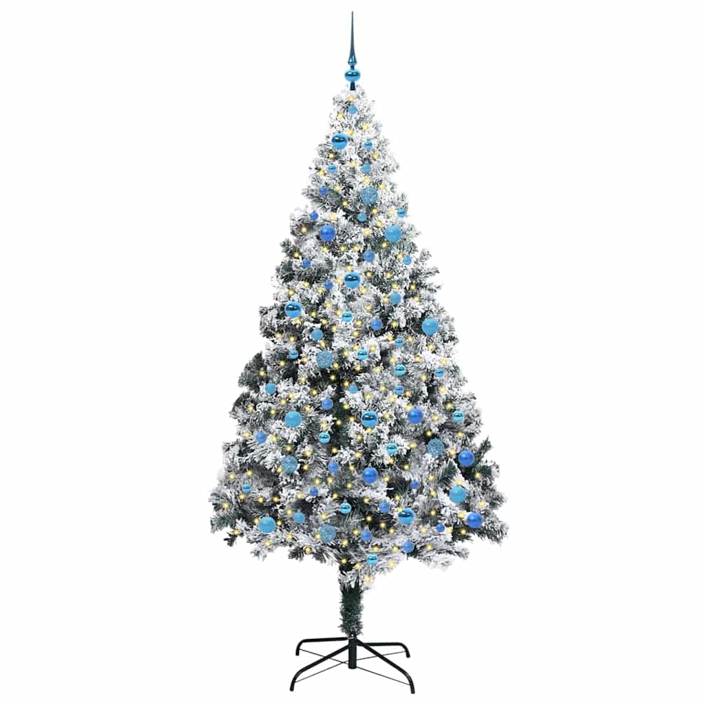 Kunstkerstboom met 300 LED Wit 240 cm PVC en Staal en Kunststof is nu te koop bij PeponiXL, paradijselijk wonen!