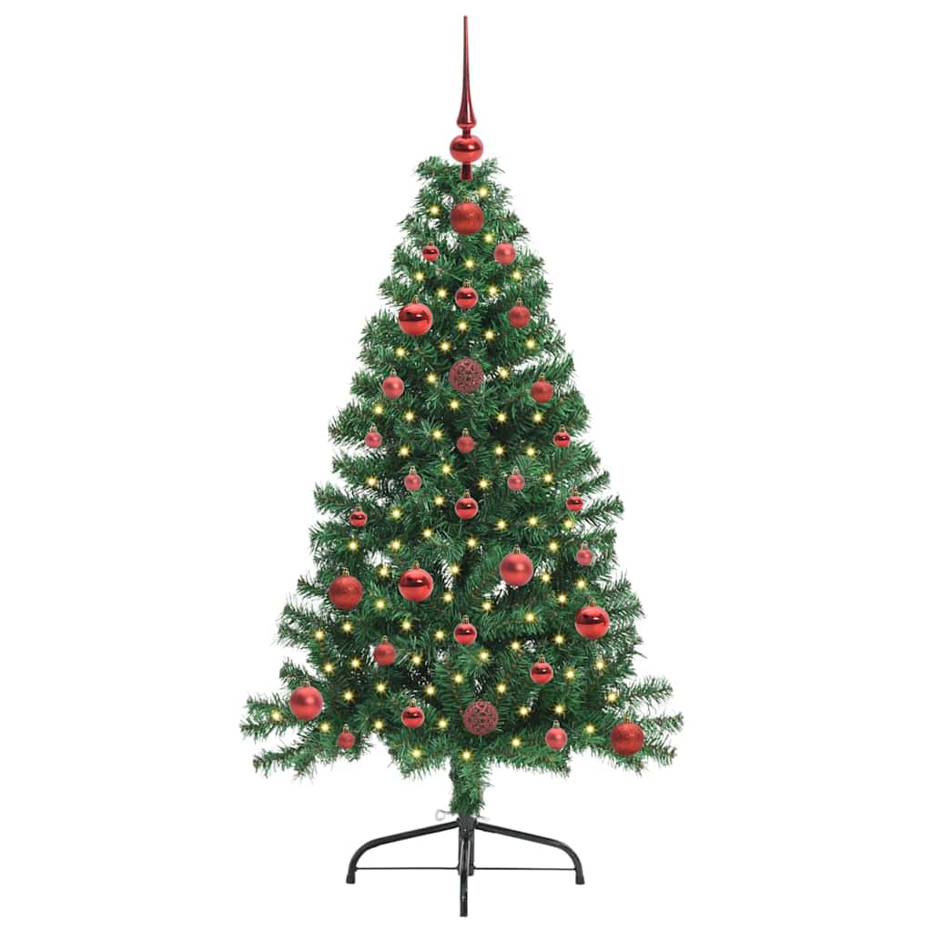 Kunstmatig Voorverlicht Kerstboom met 150 LED Groen 120 cm PVC is nu te koop bij PeponiXL, paradijselijk wonen!