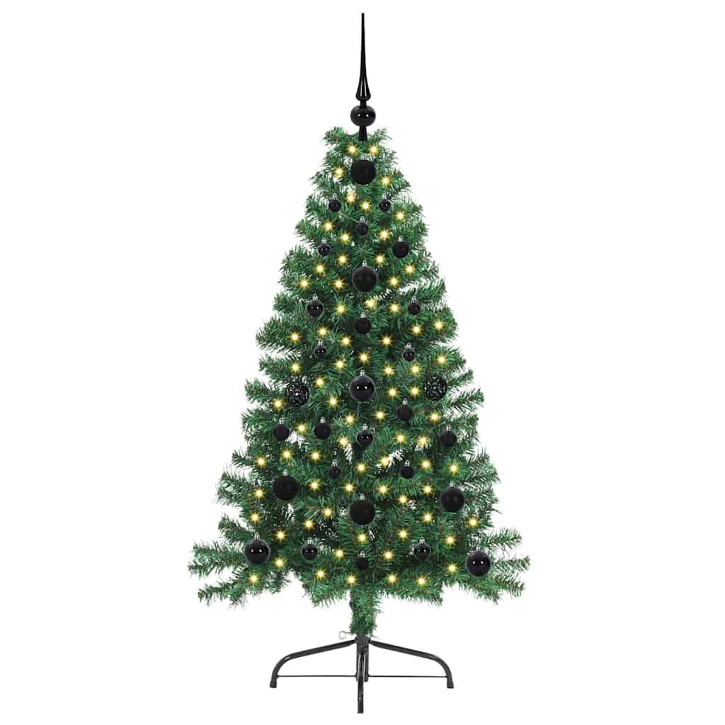Kunstmatig Voorverlicht Kerstboom met 150 LED Groen 120 cm PVC is nu te koop bij PeponiXL, paradijselijk wonen!