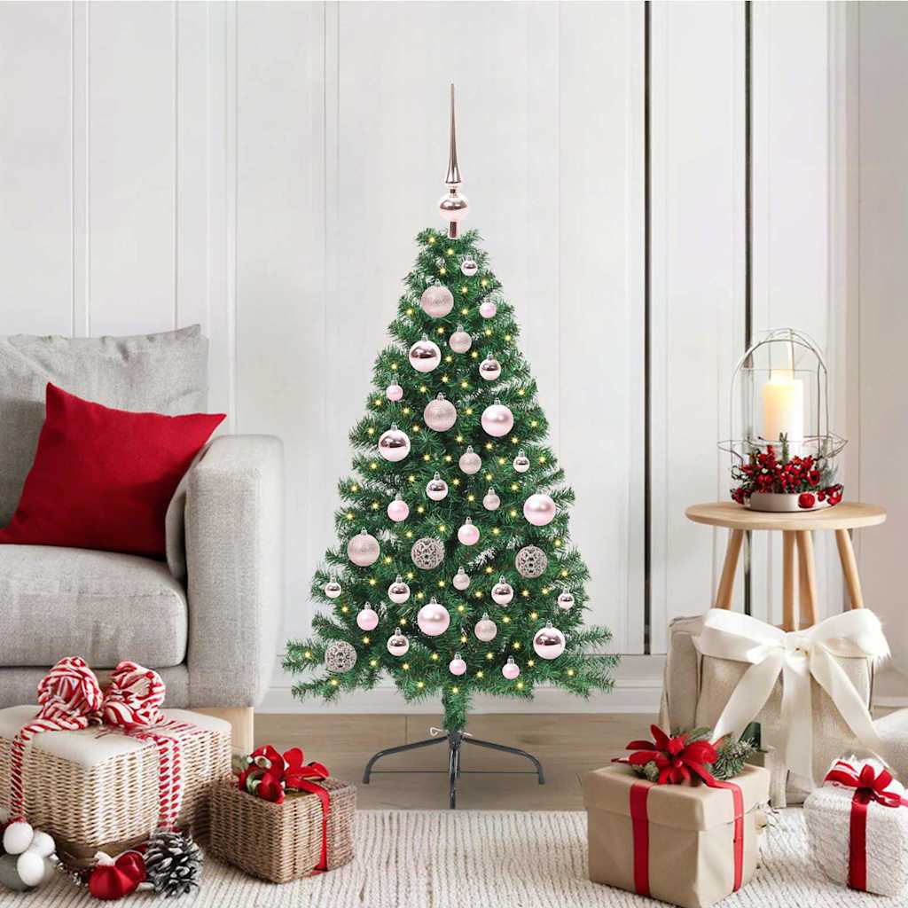 Kunstmatig Voorverlicht Kerstboom met 150 LED Groen 120 cm PVC is nu te koop bij PeponiXL, paradijselijk wonen!