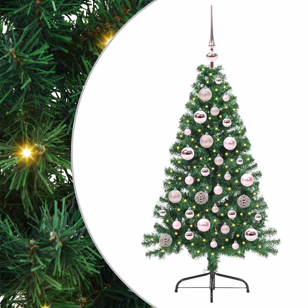 Kunstmatig Voorverlicht Kerstboom met 150 LED Groen 120 cm PVC is nu te koop bij PeponiXL, paradijselijk wonen!