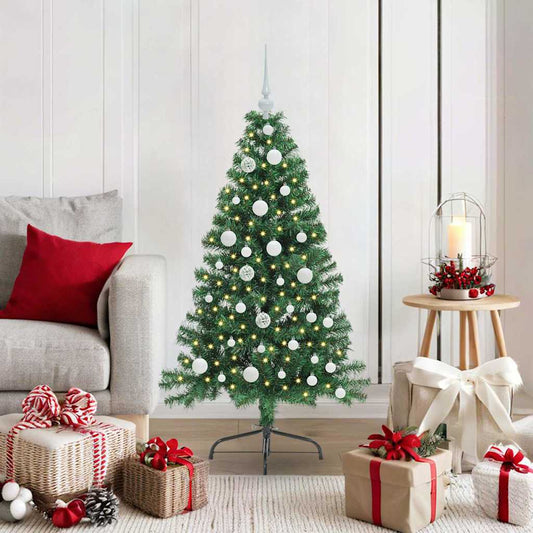 Kunstmatig Voorverlicht Kerstboom met 150 LED Groen 120 cm PVC is nu te koop bij PeponiXL, paradijselijk wonen!