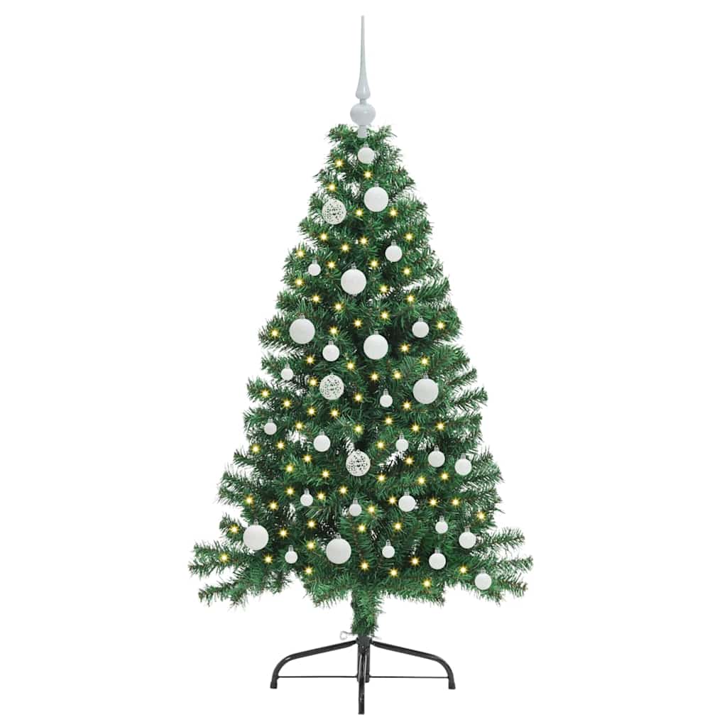 Kunstmatig Voorverlicht Kerstboom met 150 LED Groen 120 cm PVC is nu te koop bij PeponiXL, paradijselijk wonen!