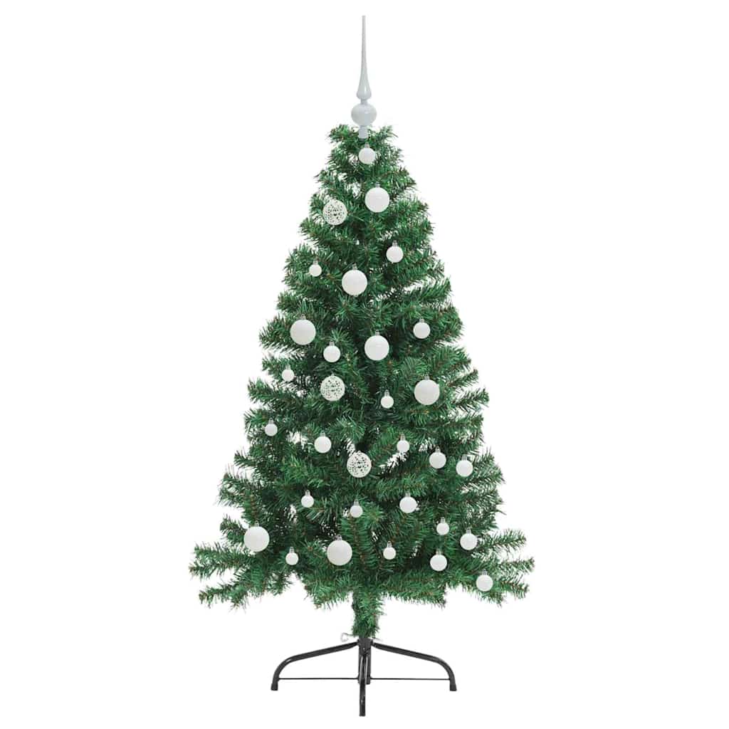 Kunstmatig Voorverlicht Kerstboom met 150 LED Groen 120 cm PVC is nu te koop bij PeponiXL, paradijselijk wonen!