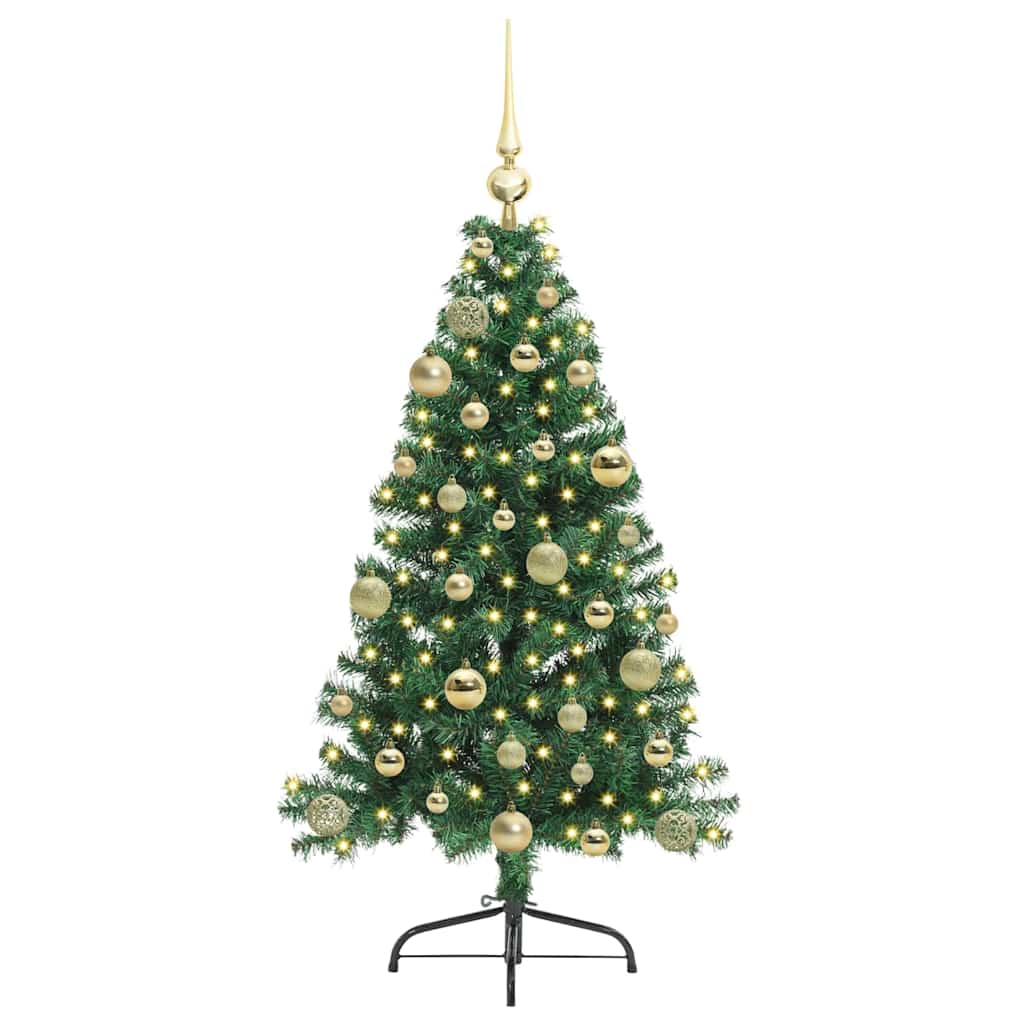 Kunstmatig Voorverlicht Kerstboom met 150 LED Groen 120 cm PVC is nu te koop bij PeponiXL, paradijselijk wonen!