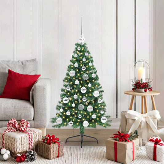 Kunstmatig Voorverlicht Kerstboom met 150 LED Groen 120 cm PVC is nu te koop bij PeponiXL, paradijselijk wonen!