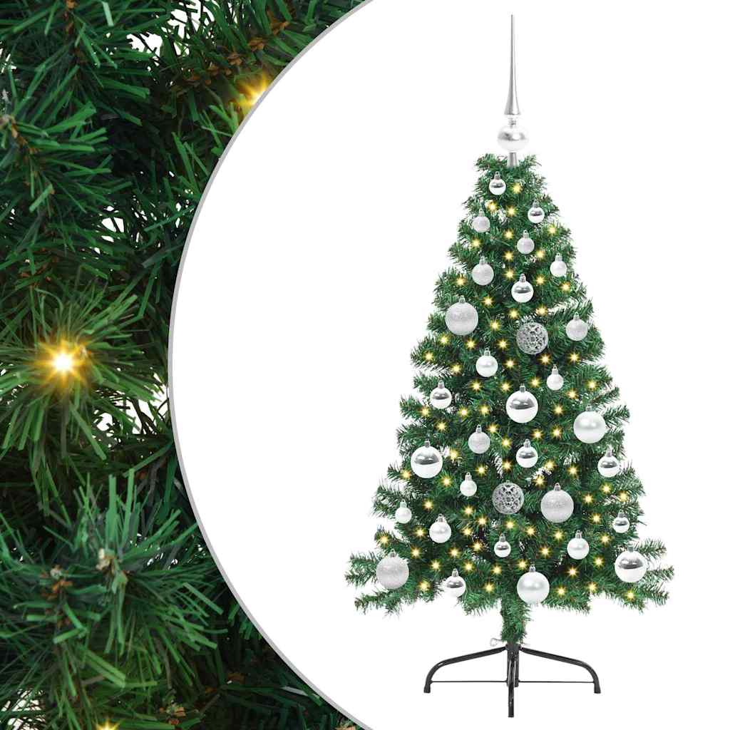 Kunstmatig Voorverlicht Kerstboom met 150 LED Groen 120 cm PVC is nu te koop bij PeponiXL, paradijselijk wonen!