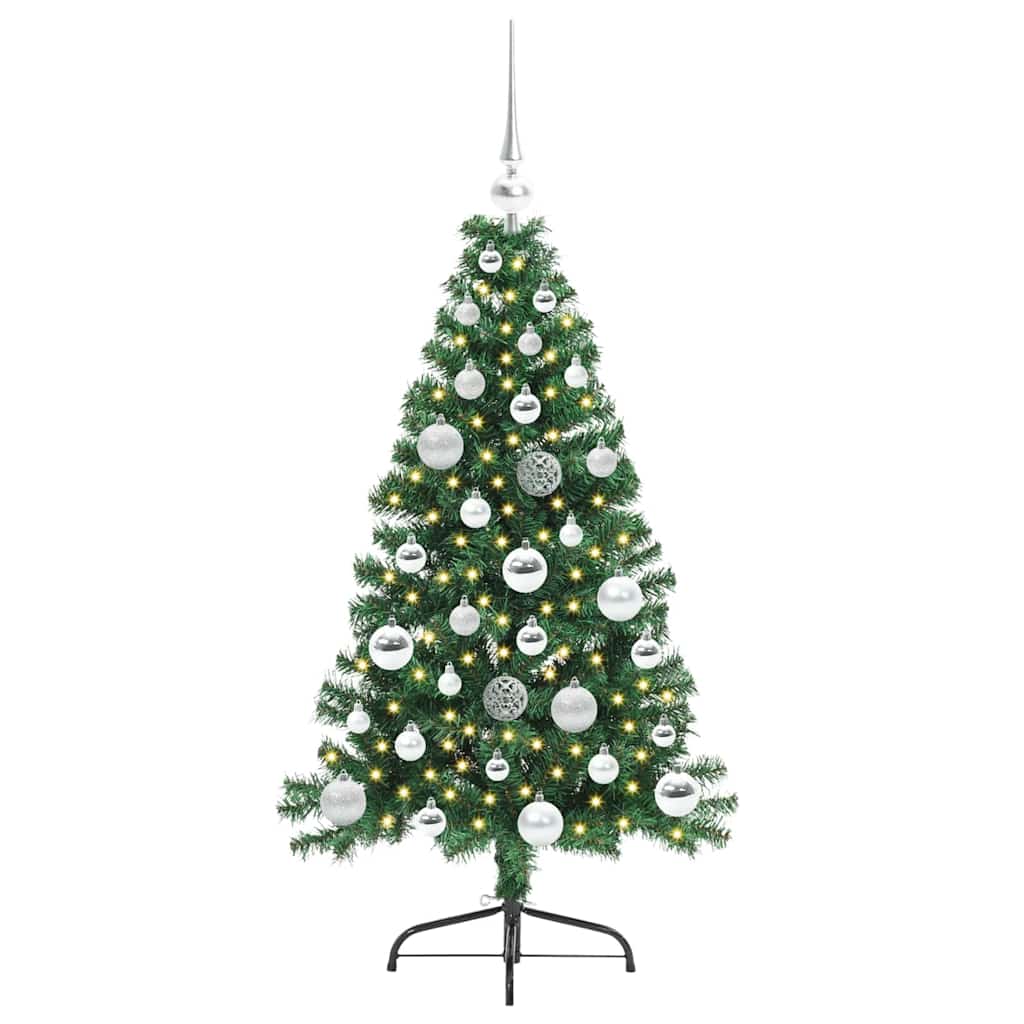 Kunstmatig Voorverlicht Kerstboom met 150 LED Groen 120 cm PVC is nu te koop bij PeponiXL, paradijselijk wonen!