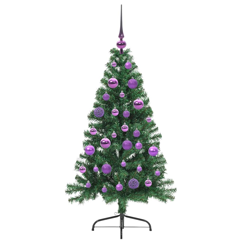 Kunstmatig Voorverlicht Kerstboom met 150 LED Groen 120 cm PVC is nu te koop bij PeponiXL, paradijselijk wonen!
