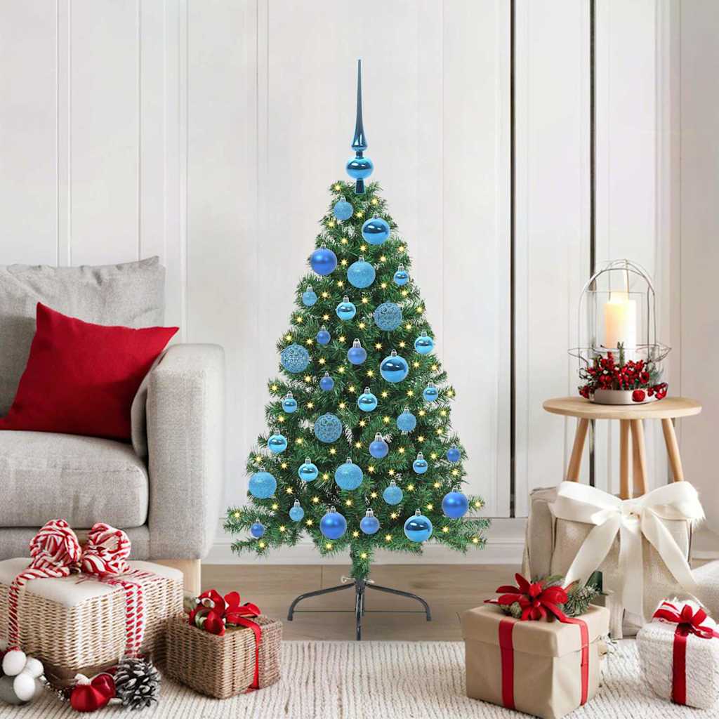Kunstmatig Voorverlicht Kerstboom met 150 LED Groen 120 cm PVC is nu te koop bij PeponiXL, paradijselijk wonen!