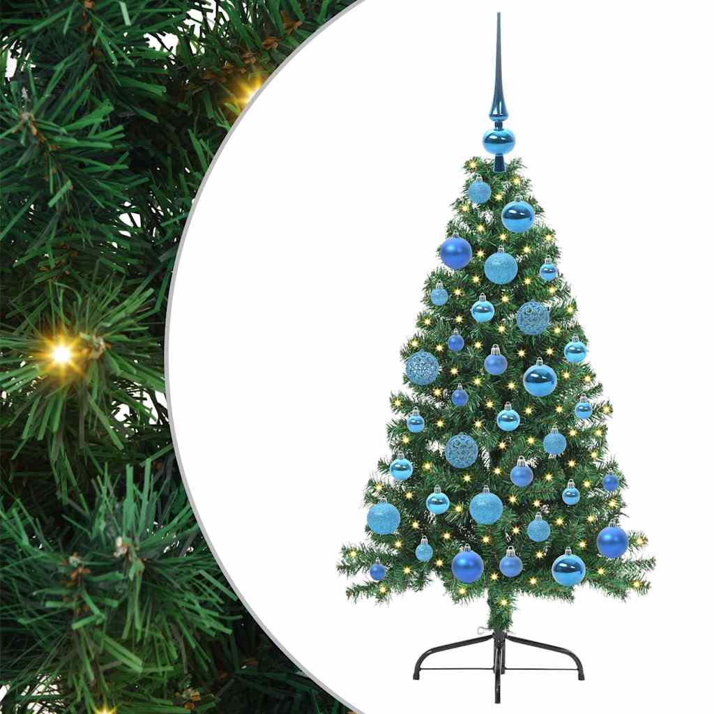 Kunstmatig Voorverlicht Kerstboom met 150 LED Groen 120 cm PVC is nu te koop bij PeponiXL, paradijselijk wonen!