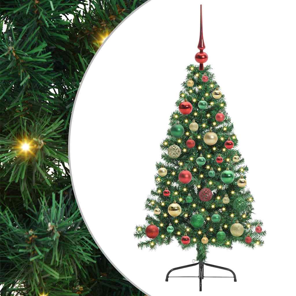 Kunstmatig Voorverlicht Kerstboom met 150 LED Groen 120 cm PVC is nu te koop bij PeponiXL, paradijselijk wonen!