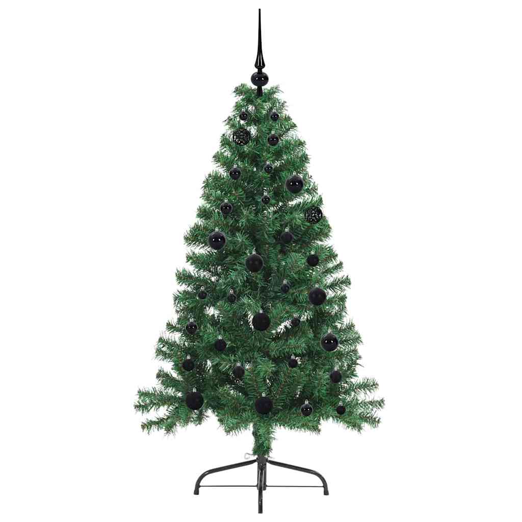Kunstmatig Voorverlicht Kerstboom met 150 LED Groen 150 cm PVC is nu te koop bij PeponiXL, paradijselijk wonen!