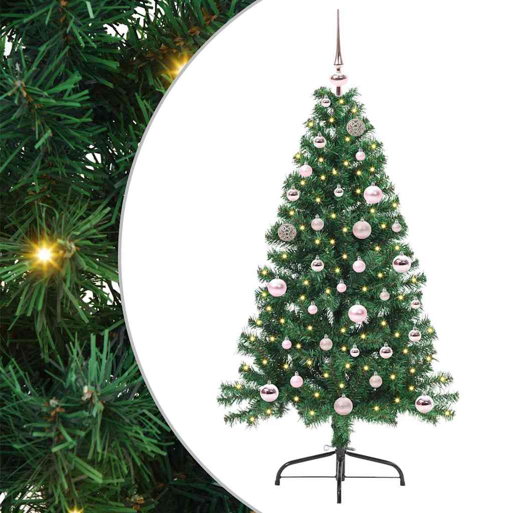 Kunstmatig Voorverlicht Kerstboom met 150 LED Groen 150 cm PVC is nu te koop bij PeponiXL, paradijselijk wonen!