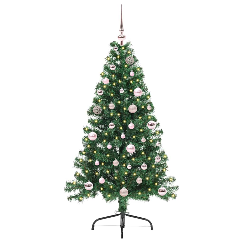 Kunstmatig Voorverlicht Kerstboom met 150 LED Groen 150 cm PVC is nu te koop bij PeponiXL, paradijselijk wonen!