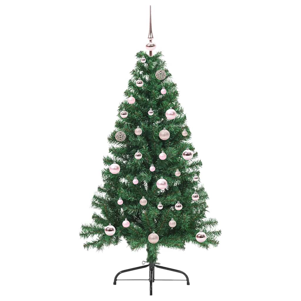 Kunstmatig Voorverlicht Kerstboom met 150 LED Groen 150 cm PVC is nu te koop bij PeponiXL, paradijselijk wonen!