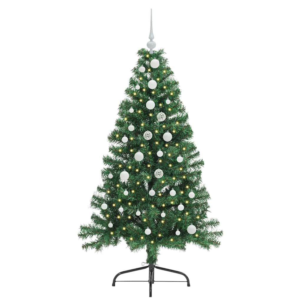Kunstmatig Voorverlicht Kerstboom met 150 LED Groen 150 cm PVC is nu te koop bij PeponiXL, paradijselijk wonen!