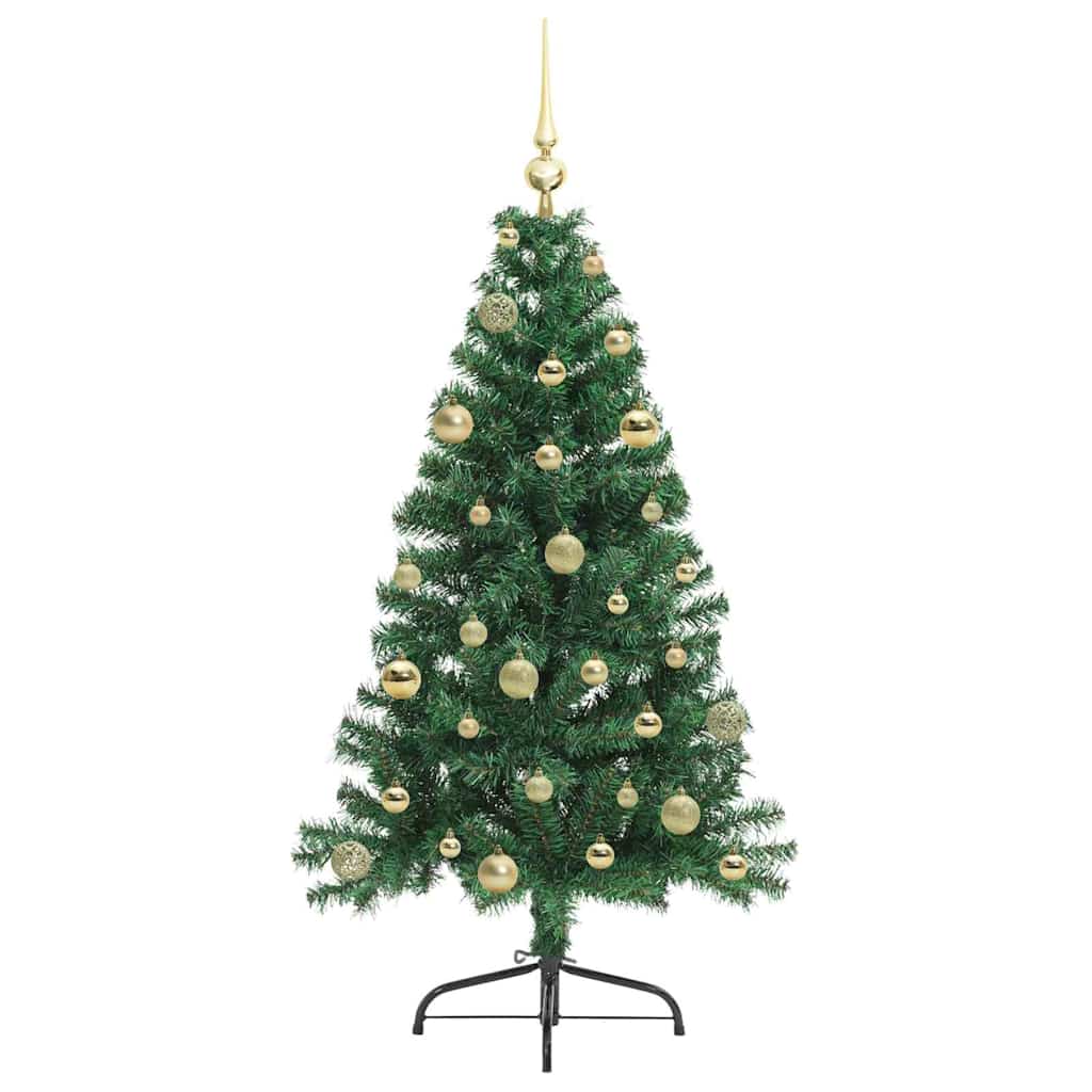 Kunstmatig Voorverlicht Kerstboom met 150 LED Groen 150 cm PVC is nu te koop bij PeponiXL, paradijselijk wonen!