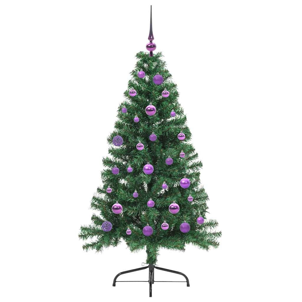 Kunstmatig Voorverlicht Kerstboom met 150 LED Groen 150 cm PVC is nu te koop bij PeponiXL, paradijselijk wonen!