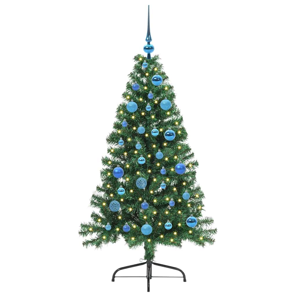 Kunstmatig Voorverlicht Kerstboom met 150 LED Groen 150 cm PVC is nu te koop bij PeponiXL, paradijselijk wonen!