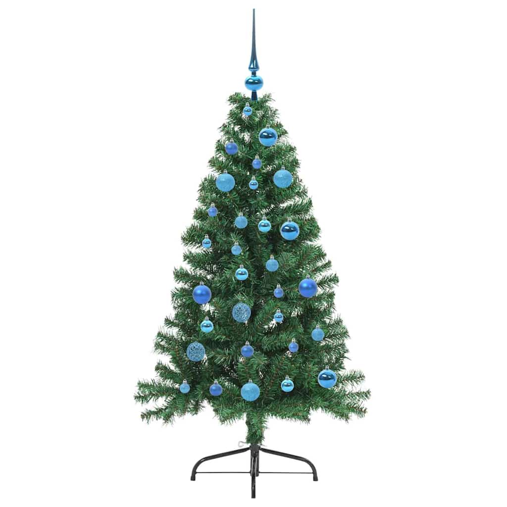 Kunstmatig Voorverlicht Kerstboom met 150 LED Groen 150 cm PVC is nu te koop bij PeponiXL, paradijselijk wonen!