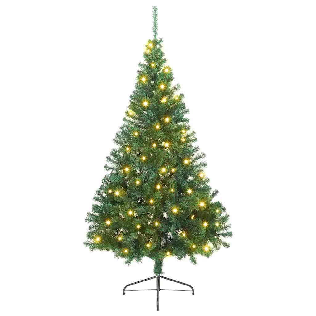 Kunstmatig Voorverlicht Kerstboom met 300 LED Groen 180 cm PVC is nu te koop bij PeponiXL, paradijselijk wonen!