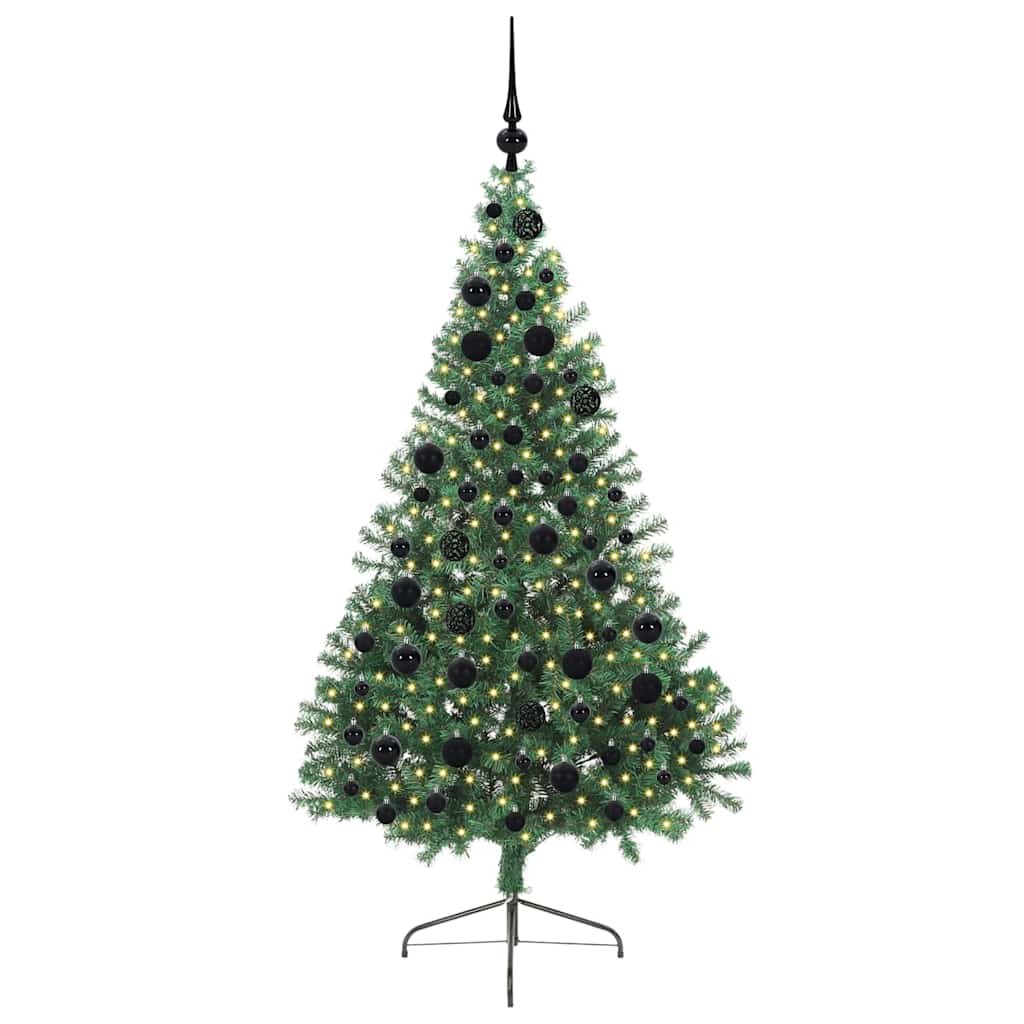 Kunstmatig Voorverlicht Kerstboom met 300 LED Groen 180 cm PVC is nu te koop bij PeponiXL, paradijselijk wonen!