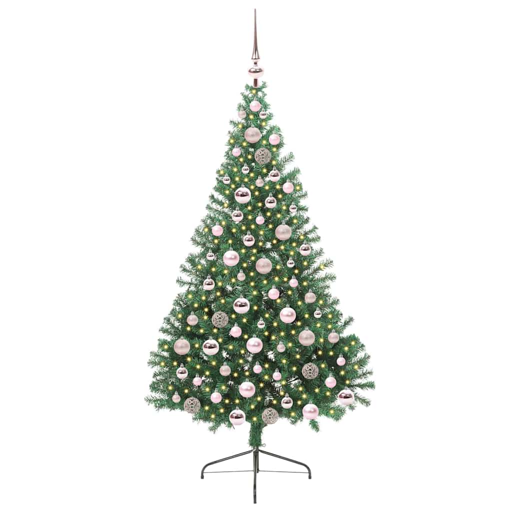 Kunstmatig Voorverlicht Kerstboom met 300 LED Groen 180 cm PVC is nu te koop bij PeponiXL, paradijselijk wonen!