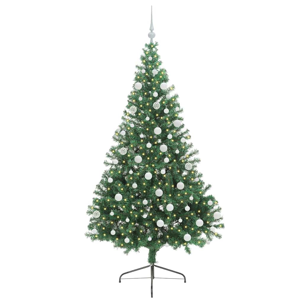 Kunstmatig Voorverlicht Kerstboom met 300 LED Groen 180 cm PVC is nu te koop bij PeponiXL, paradijselijk wonen!