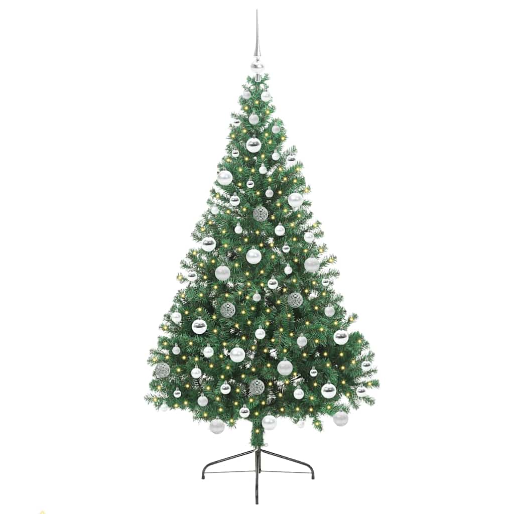 Kunstmatig Voorverlicht Kerstboom met 300 LED Groen 180 cm PVC is nu te koop bij PeponiXL, paradijselijk wonen!