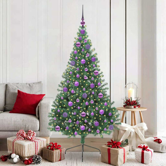 Kunstmatig Voorverlicht Kerstboom met 300 LED Groen 180 cm PVC is nu te koop bij PeponiXL, paradijselijk wonen!
