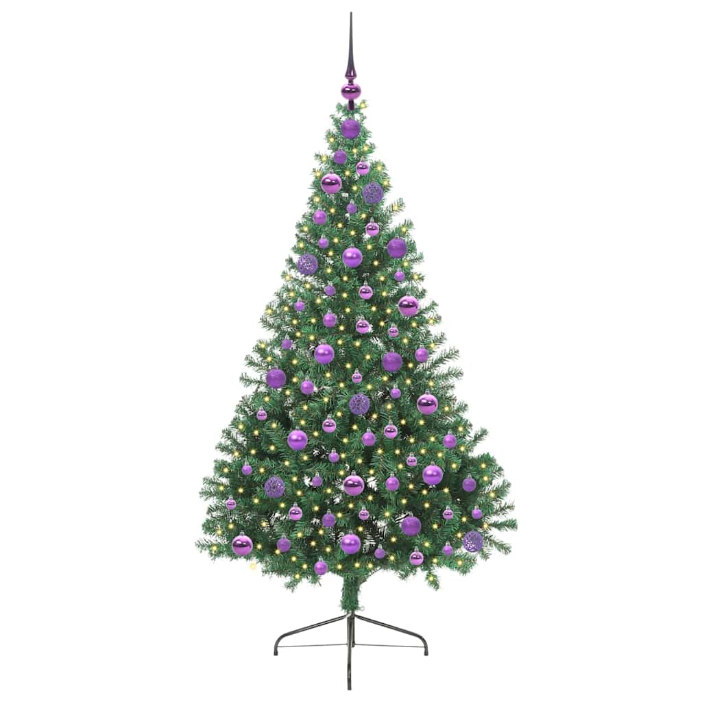 Kunstmatig Voorverlicht Kerstboom met 300 LED Groen 180 cm PVC is nu te koop bij PeponiXL, paradijselijk wonen!