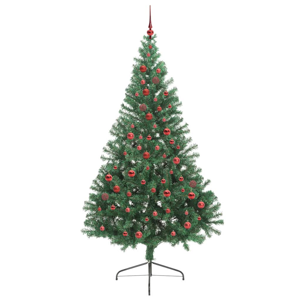 Kunstmatig Voorverlicht Kerstboom met 300 LED Groen 210 cm PVC is nu te koop bij PeponiXL, paradijselijk wonen!