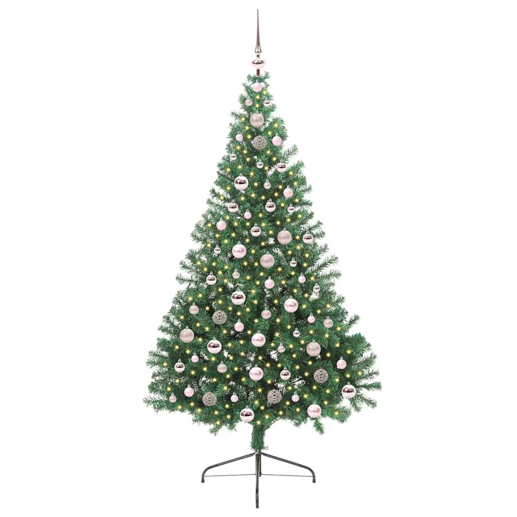 Kunstmatig Voorverlicht Kerstboom met 300 LED Groen 210 cm PVC is nu te koop bij PeponiXL, paradijselijk wonen!