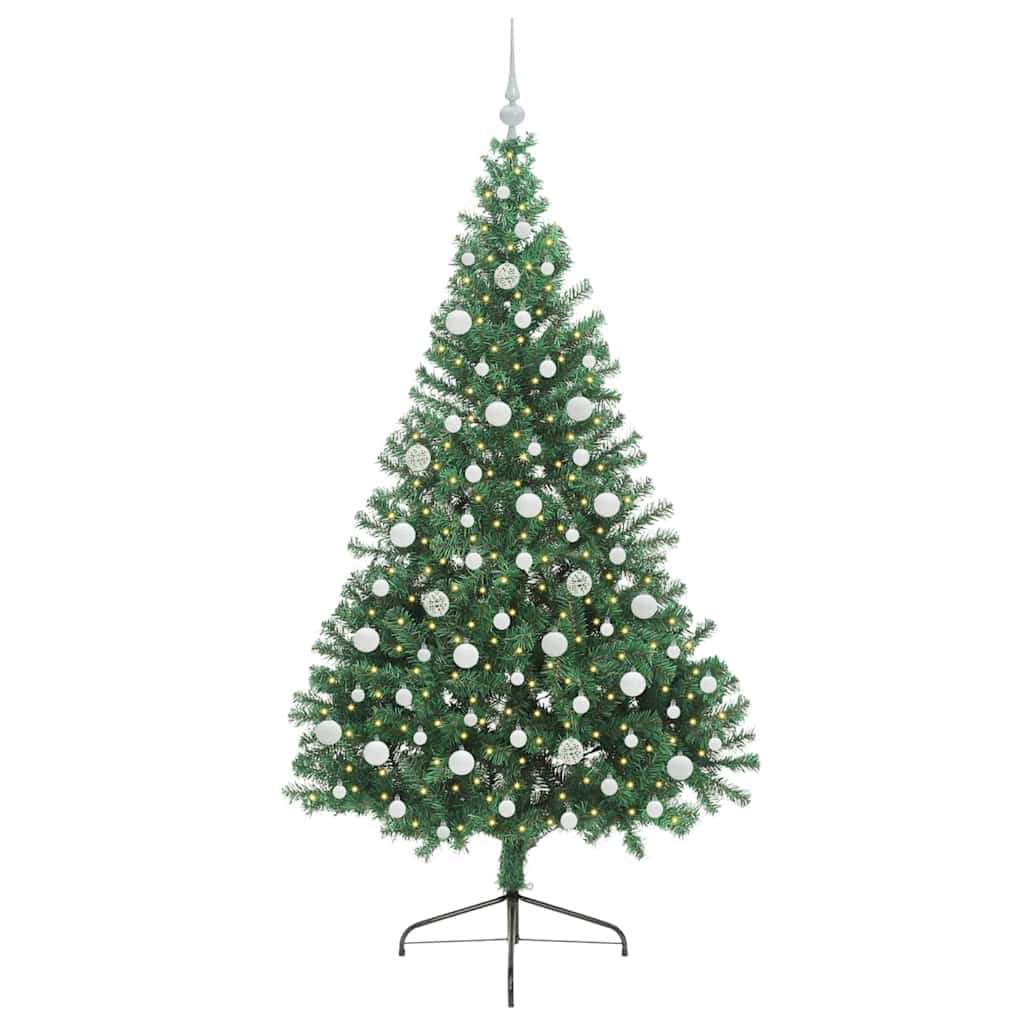 Kunstmatig Voorverlicht Kerstboom met 300 LED Groen 210 cm PVC is nu te koop bij PeponiXL, paradijselijk wonen!