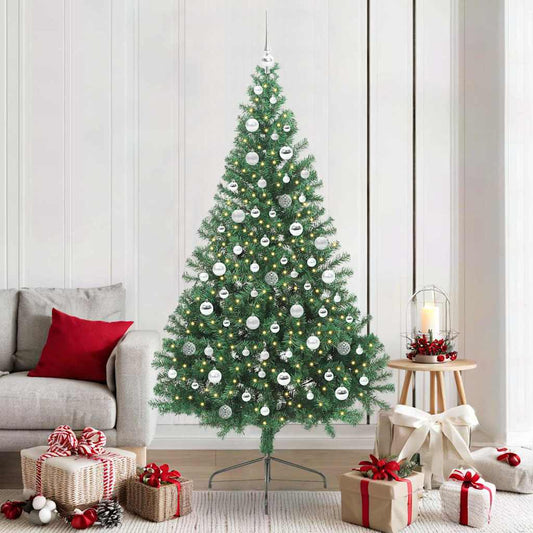 Kunstmatig Voorverlicht Kerstboom met 300 LED Groen 210 cm PVC is nu te koop bij PeponiXL, paradijselijk wonen!