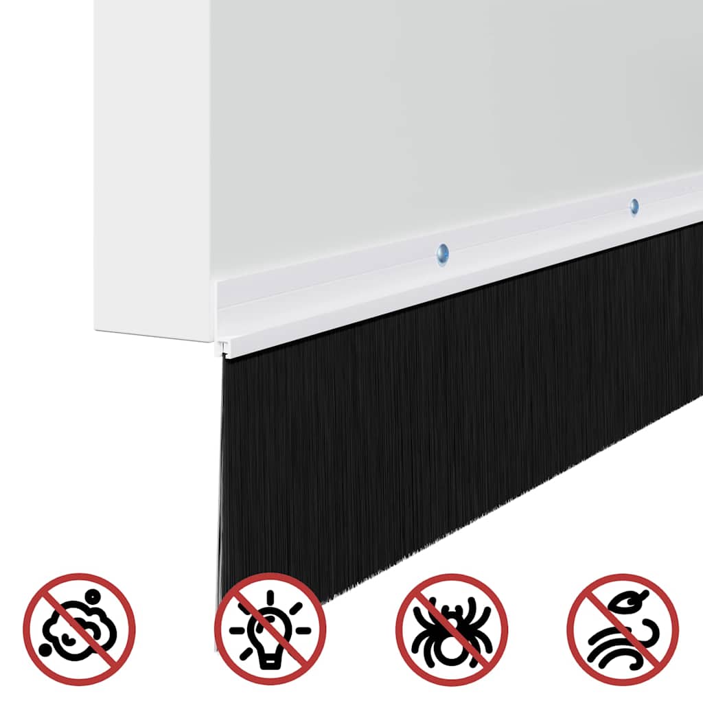 Schroefbare Deurborstelafsluitingen 2 pcs Wit 100 cm is nu te koop bij PeponiXL, paradijselijk wonen!