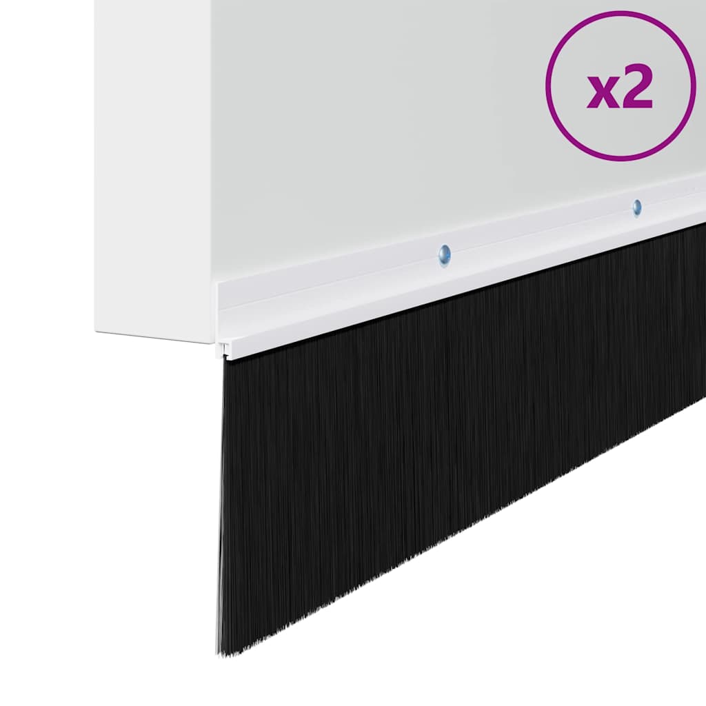Schroefbare Deurborstelafsluitingen 2 pcs Wit 100 cm is nu te koop bij PeponiXL, paradijselijk wonen!