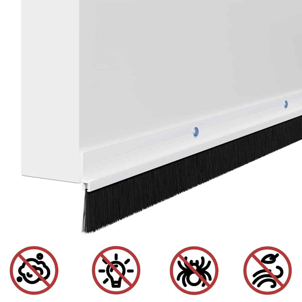 Schroefbare Deurborstelafsluitingen 6 pcs Wit 100 cm is nu te koop bij PeponiXL, paradijselijk wonen!