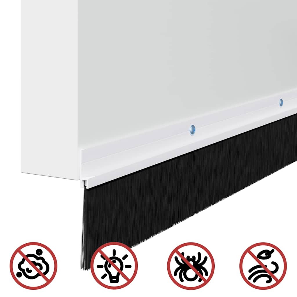 Schroefbare Deurborstelafsluitingen 6 pcs Wit 100 cm is nu te koop bij PeponiXL, paradijselijk wonen!
