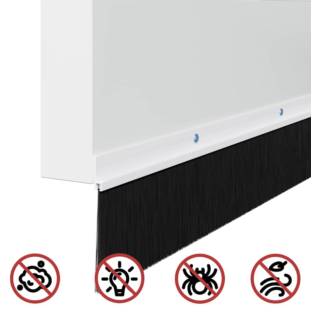Schroefbare Deurborstelafsluitingen 12 pcs Wit 100 cm is nu te koop bij PeponiXL, paradijselijk wonen!